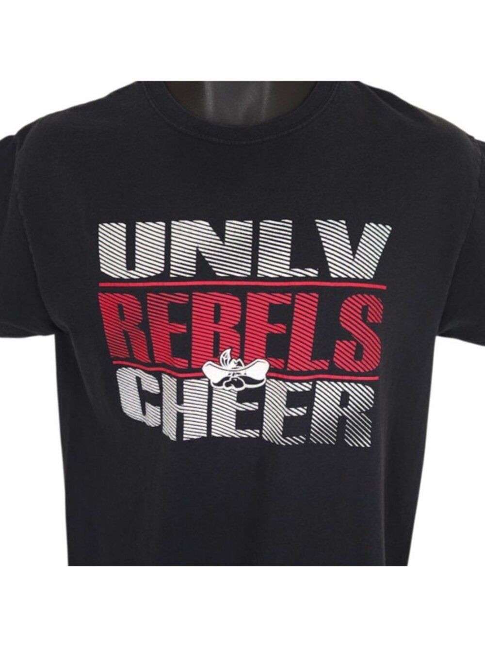 UNLV Rebels Cheer T Shirt Mens Size Medium Black NCAA University Cheerleading